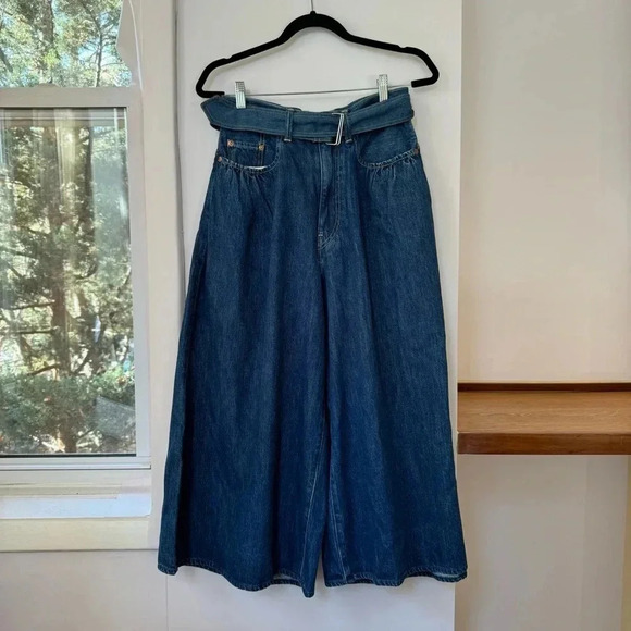 Kapital Denim - New Kapital Wide Leg Jeans Belted Blue Size 1